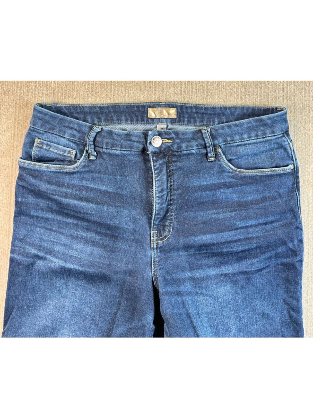 Kut From The Kloth Meg Fab Ab High Rise Wide Leg Jeans Size 14 Frayed Hem Blue D - Picture 2 of 10